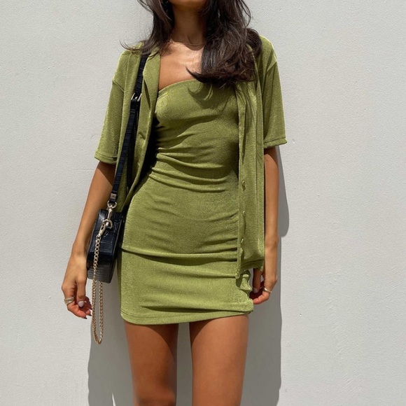 Princess Polly Misha Set Green Matching Set NWT - Picture 1 of 3